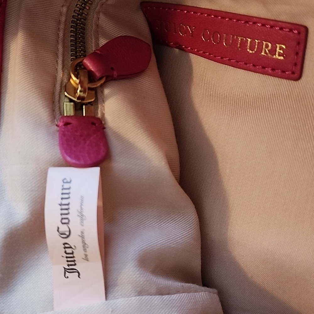 Juicy Couture Pink/Red Leather Tote Bag - Picture 5 of 9